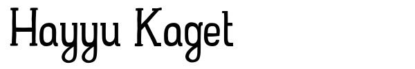 Hayyu Kaget font