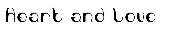 Heart and Love font