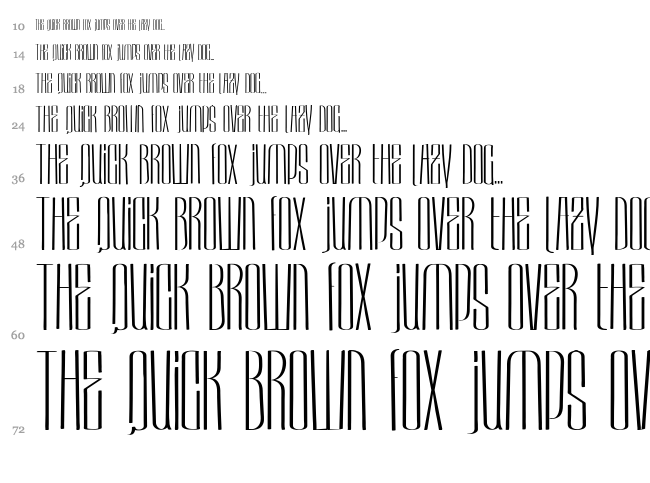 Hektor font waterfall