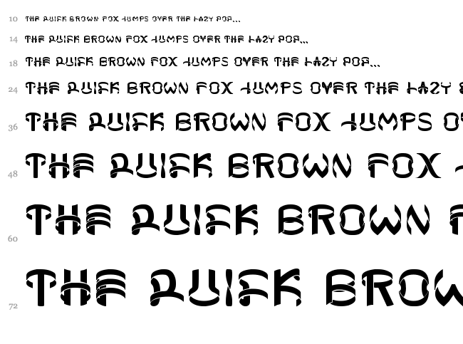 Helixx font waterfall