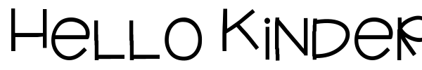Hello Kindergarten font