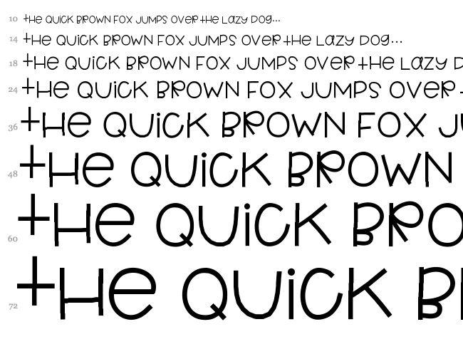 Hello Kindergarten font waterfall