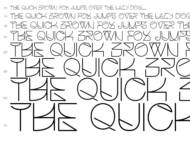 Helvetica Struggle font waterfall