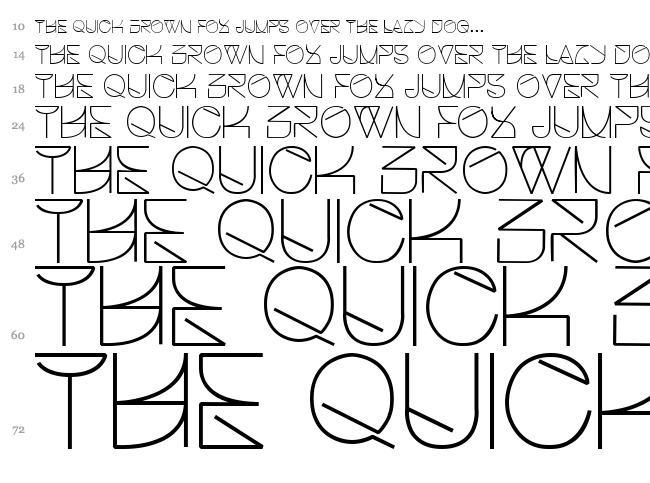 Helvetica Struggle font waterfall