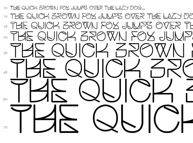 Helvetica Struggle font waterfall