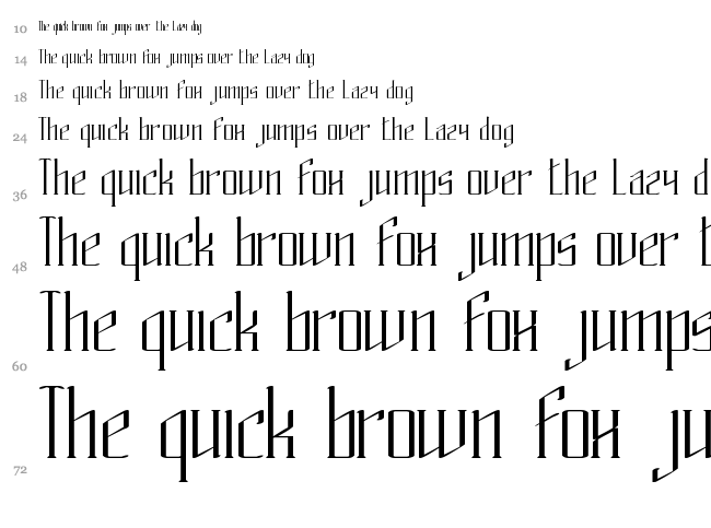 Heritage font waterfall