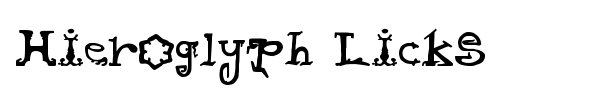 Hieroglyph Licks font
