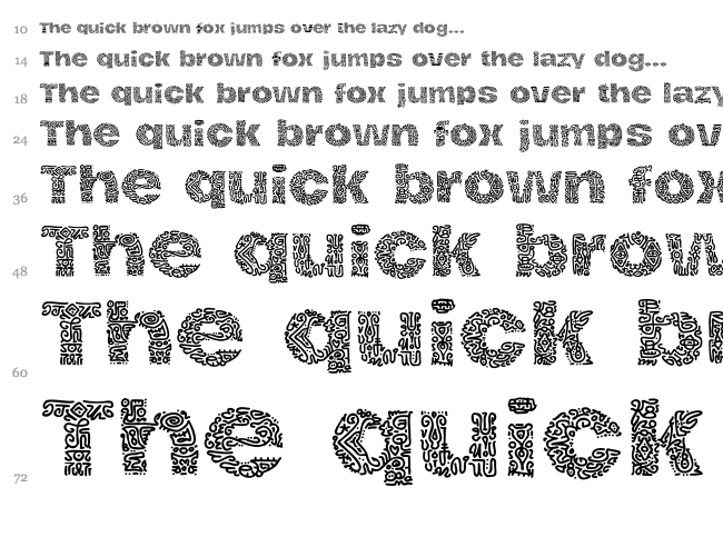 Hierograf font waterfall