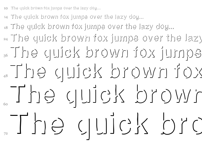 Highlight font waterfall