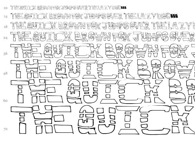 HighMethod font waterfall