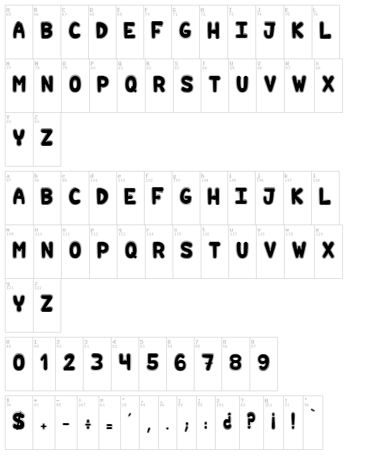 Hilarious font map