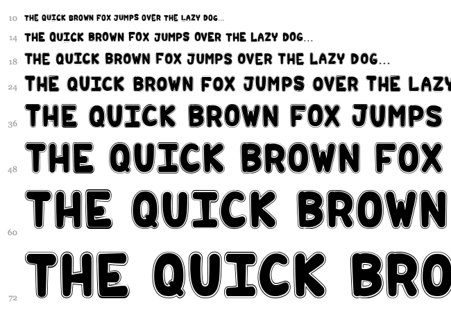 Hilarious font waterfall