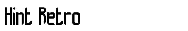 Hint Retro font