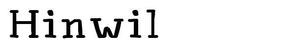 Hinwil font