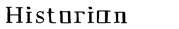 Historian font preview