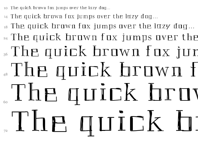 Historian font waterfall