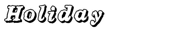 Holiday font