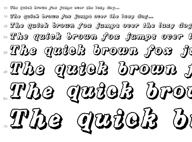 Holiday font waterfall
