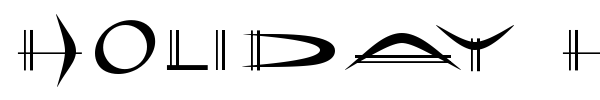 Holiday Hardcore font preview