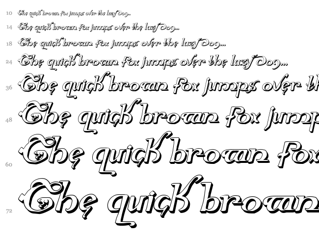 Holly Jingle font waterfall