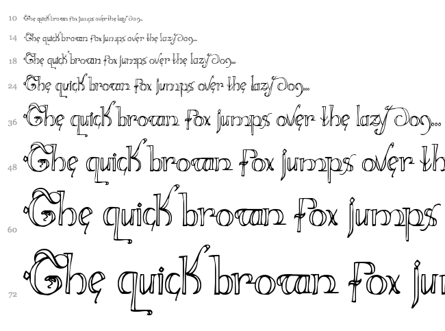Holly Jingle font waterfall