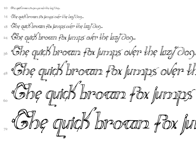 Holly Jingle font waterfall