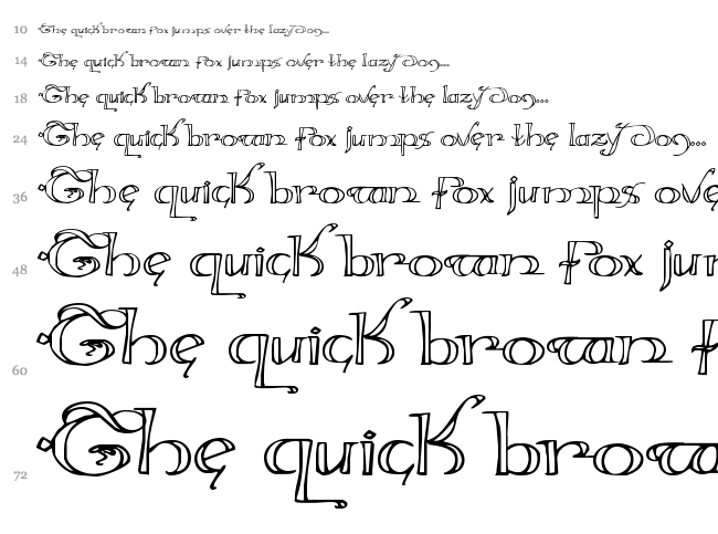 Holly Jingle font waterfall