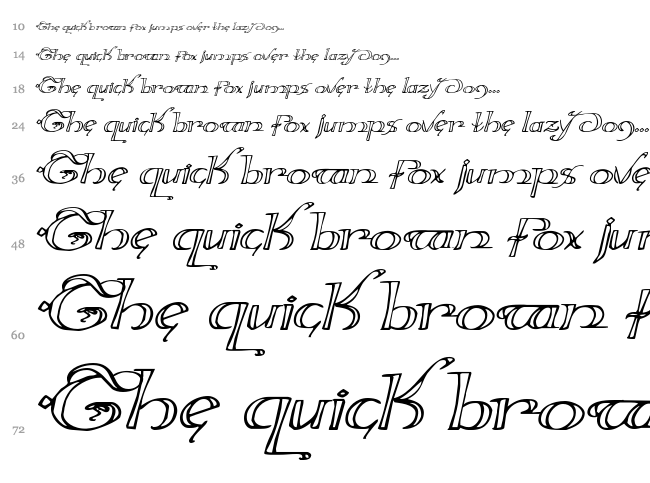 Holly Jingle font waterfall