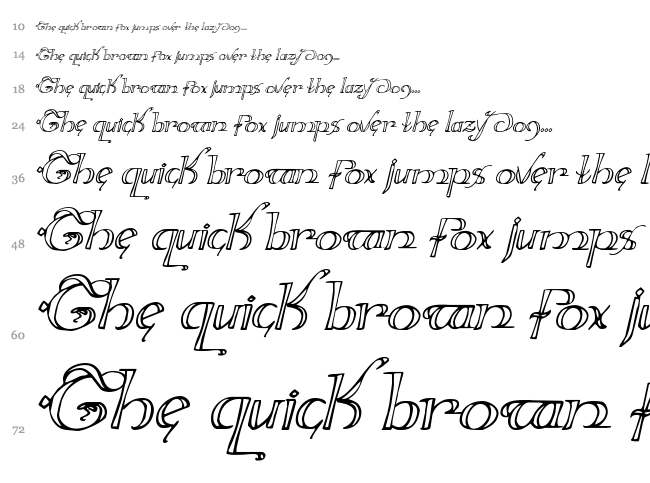 Holly Jingle font waterfall