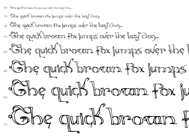 Holly Jingle font waterfall