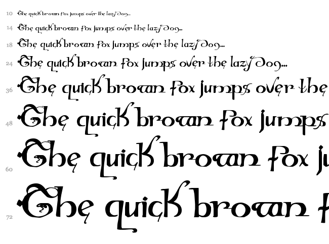 Holly Jingle font waterfall
