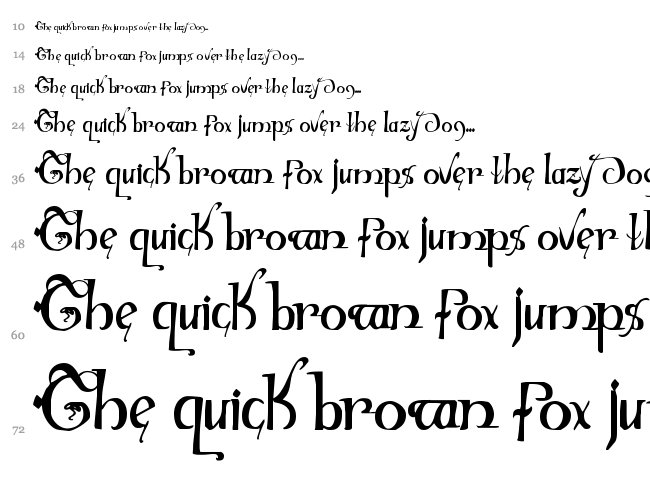 Holly Jingle font waterfall