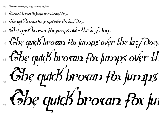 Holly Jingle font waterfall