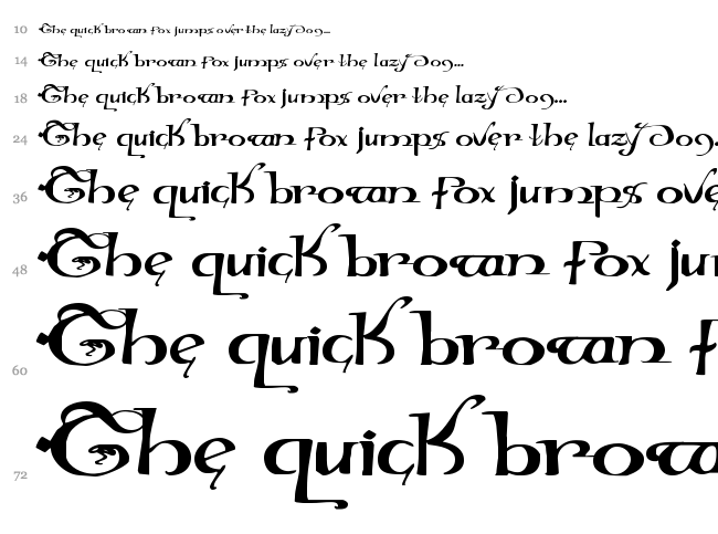 Holly Jingle font waterfall