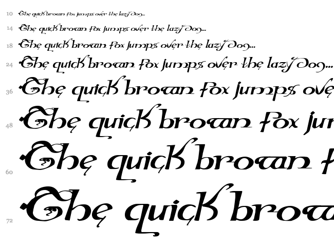 Holly Jingle font waterfall
