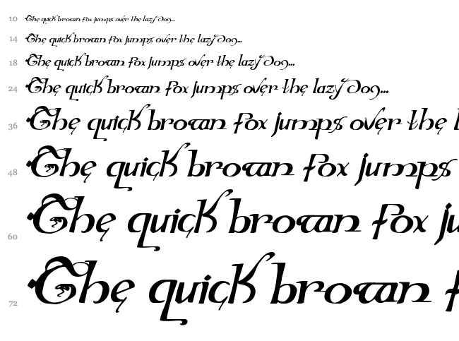 Holly Jingle font waterfall