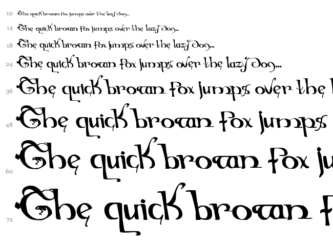 Holly Jingle font waterfall