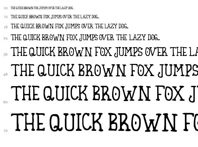 Homespun font waterfall
