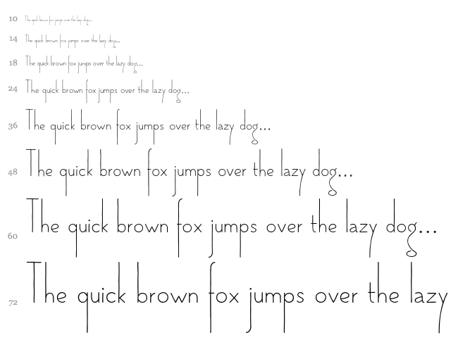 Hopeful Giraffe font waterfall