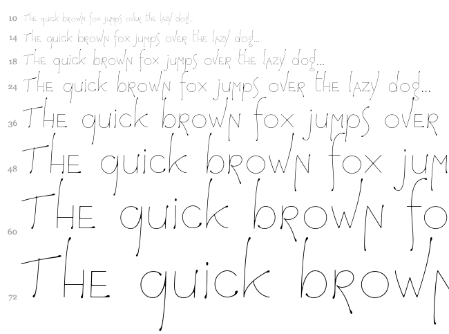 Hopeful Grasshopper font waterfall