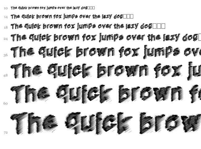 House Music font waterfall