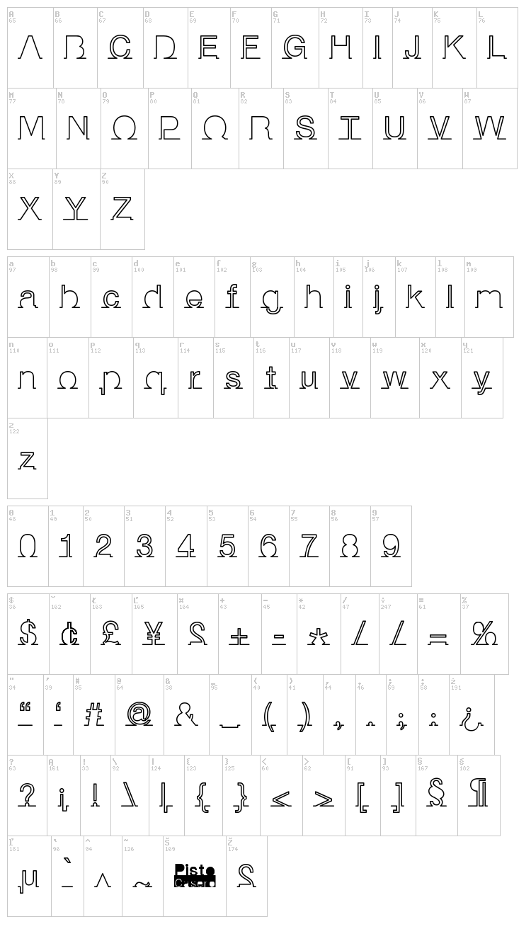 I am online with u font map