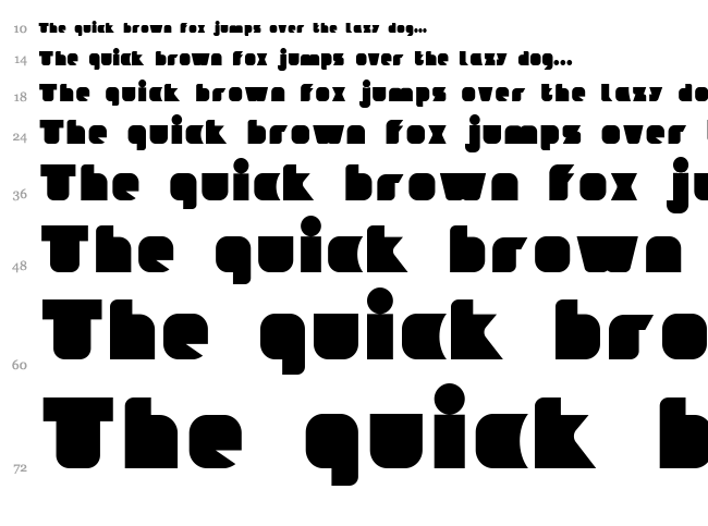 Ideoma Pseudo font waterfall