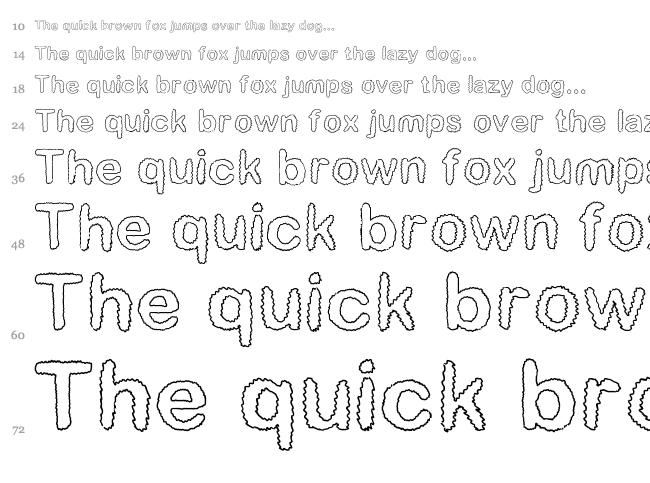 I love you font waterfall