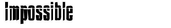 Impossible font
