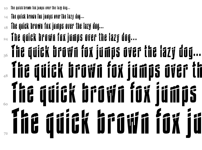 Impossible font waterfall