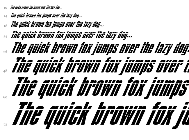 Impossible font waterfall
