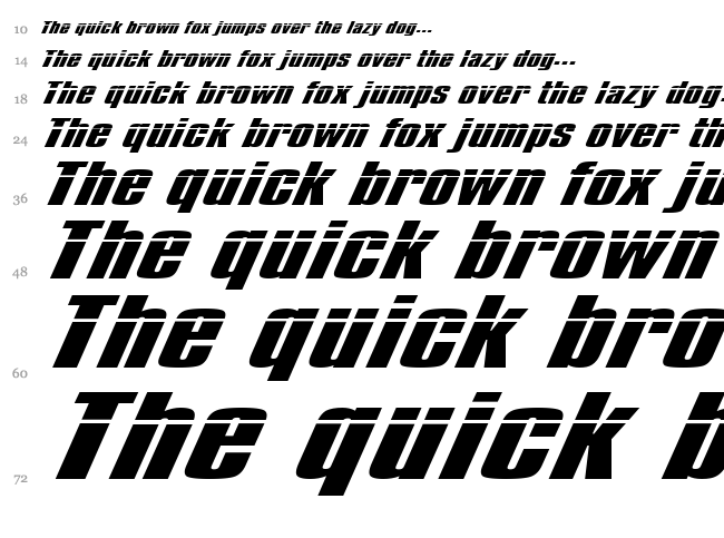 Impossible font waterfall
