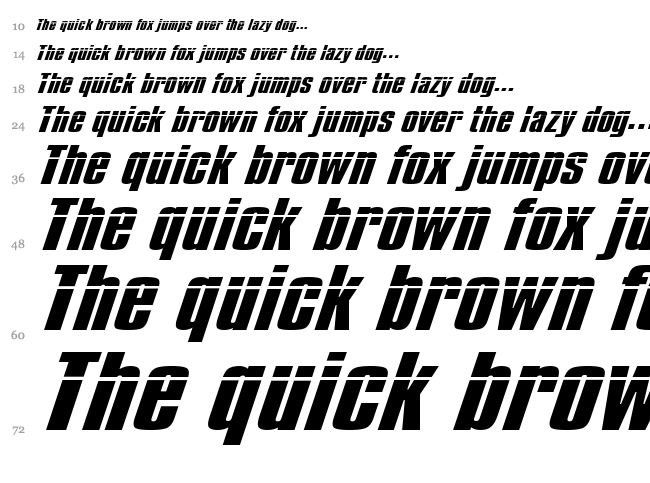 Impossible font waterfall