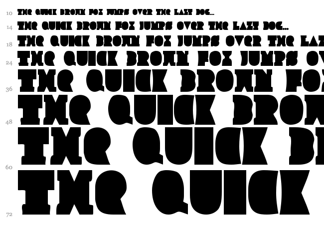 Improlija font waterfall